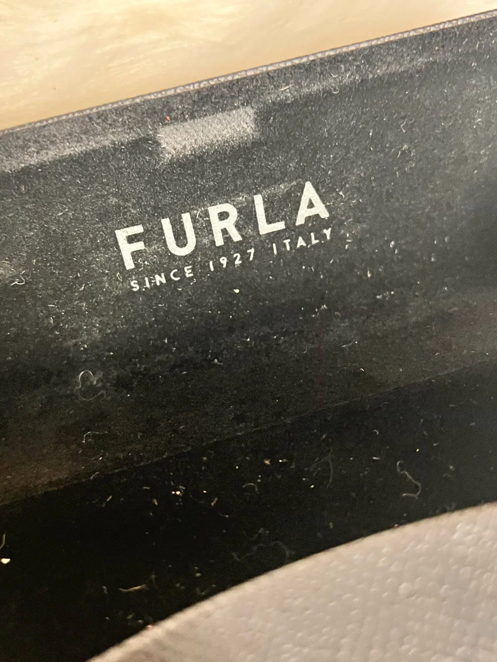 Furla Black Textured Eyeglass Case